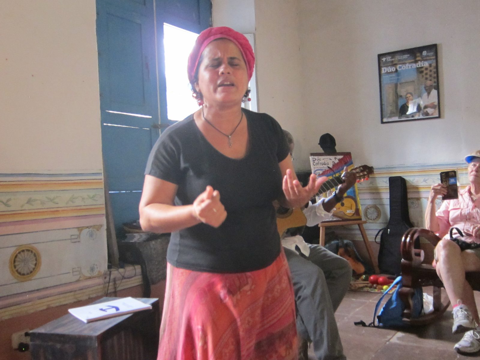 Half of a duo that performs outside Cuba, and owns a B&B in Trinidad.  Amazing woman